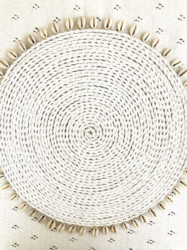 Tischset mit Naturmuschelrand