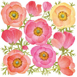 Serviette "Poppy Paradise"