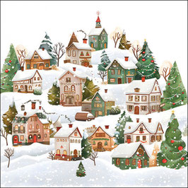 Serviette "Winter Village"