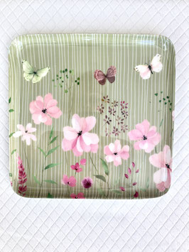 kleines Tablett " Blumenwiese"
