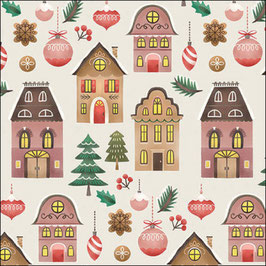 Serviette "Christmas at home", cream