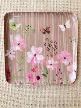 kleines Tablett " Blumenwiese"