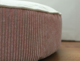 Sitzpouf Natur Cord rosa