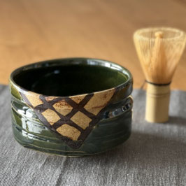 *Matcha Tea Bowl : Oribe Green