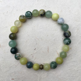 Bracelet pierres naturelles - Mix vert -