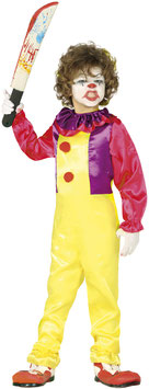 CLOWN MALEFICO - Taglia 10/12 anni - 87711 - (Esclusi accessori)