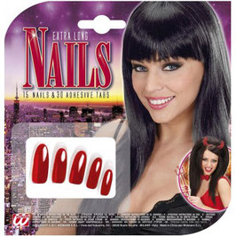 SET 15 UNGHIE EXTRA LUNGHE ROSSE - 4524U