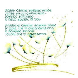 Biglietto con testo in italiano ( IR3)