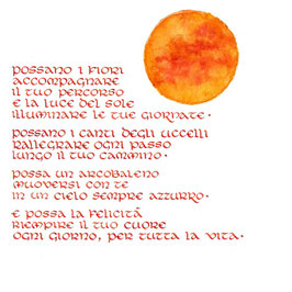 Biglietto con testo in italiano ( IR7)