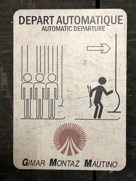 Panneau signalisation ski "Téléski départ automatique"