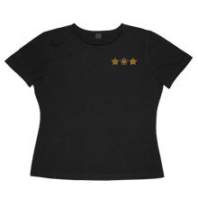 Venus-T-Shirt, schwarz mit Golddruck