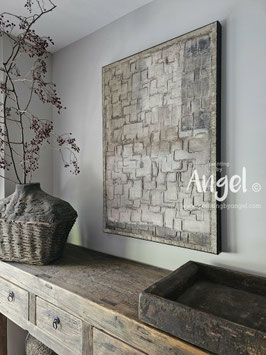 Abstract landelijk schilderij pastel