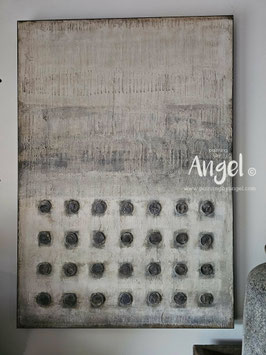 Stoer sober abstract landelijk schilderij