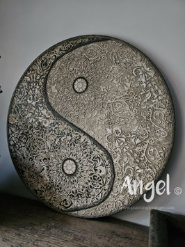 Vintage yin-yang muurcirkel
