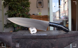 Couteau de cuisine grande taille en résine avec éclats