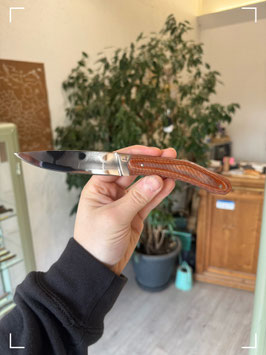 Couteau de table avec manche en fibre de lin compressé