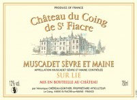 2022 Muscadet Sevre et Maine sur lie de Saint Fiacre, Coing