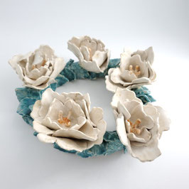 Grande couronne aux pivoines