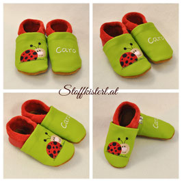 Lederpuschen "LADYBIRD"