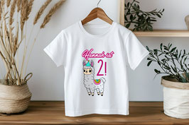 T-Shirt zum Geburtstag Kurzarm - bedruckt "Alpaka"