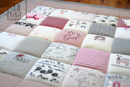 Patchworkdecke 100cm x 100cm aus Babybodys