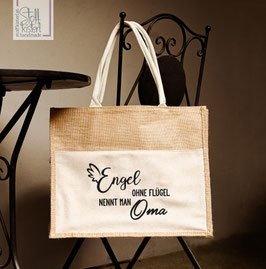 Jutetasche "ENGEL OHNE FLÜGEL"