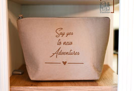 Filztäschchen - "SAY YES TO NEW ADVENTURES"