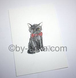 chat noir dessin original