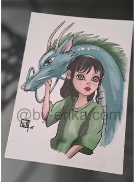 Damoiselle Chihiro, carte postale