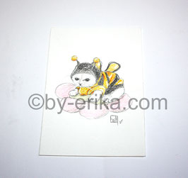 chat abeille dessin original