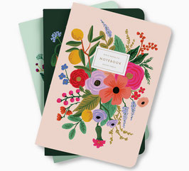 Garden Party Stitched Notebooks - set treh zvezkov