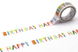 Washi lepilni trak - Happy birthday