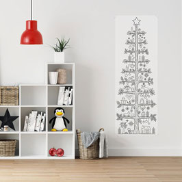 XMAS Paper Tree - XL poster / pobarvanka v črni barvi