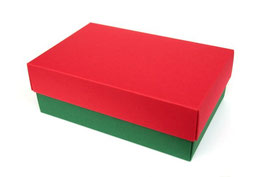 Darilna škatlica - velikost M v rdeče-temno zeleni barvi