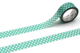 Washi lepilni trak - dot emerald green