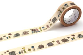 Washi lepilni trak - hedgehog garden