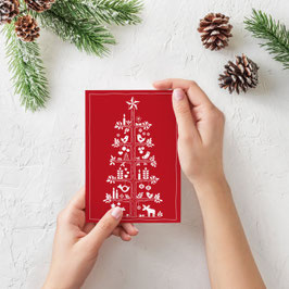 Set čestitk Xmas Tree