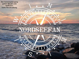Aufkleber Kompass Nordseefan 70cm