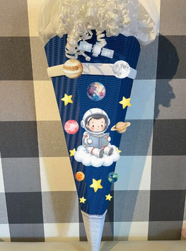 Dekoelemente für Schultüte Astronaut 3, Weltraum verschiedene Farben