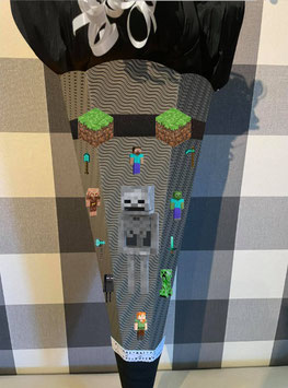 Bastelset für Schultüte Minecraft Skelett verschiedene Farben