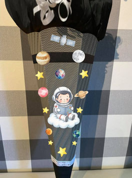 Dekoelemente für Schultüte Astronaut 4, Weltraum verschiedene Farben