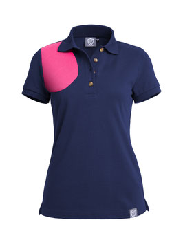navy / pink - damen - kurzarm