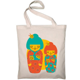 TOTE BAG "Kokeshis"