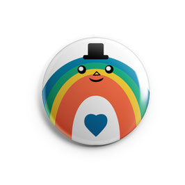 BADGE, MAGNET ou MIROIR "Mr Rainbow"