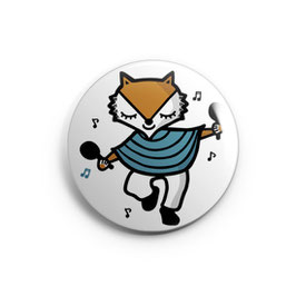 BADGE, MAGNET ou MIROIR "Happy Fox"