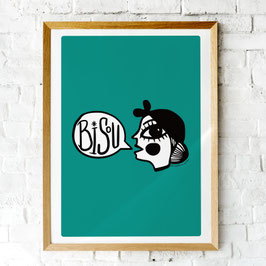 AFFICHE "Bisous"