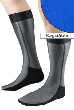 Socken mittellang Royalblau mit schwarzer Sohle
