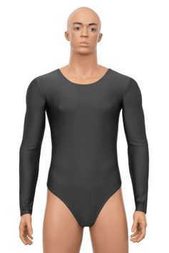 Herren Stringbody lange Ärmel anthrazit
