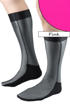 Socken mittellang Pink mit schwarzer Sohle