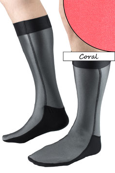 Socken mittellang Coral mit schwarzer Sohle